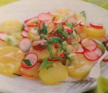 insalata di patate e ravanelli